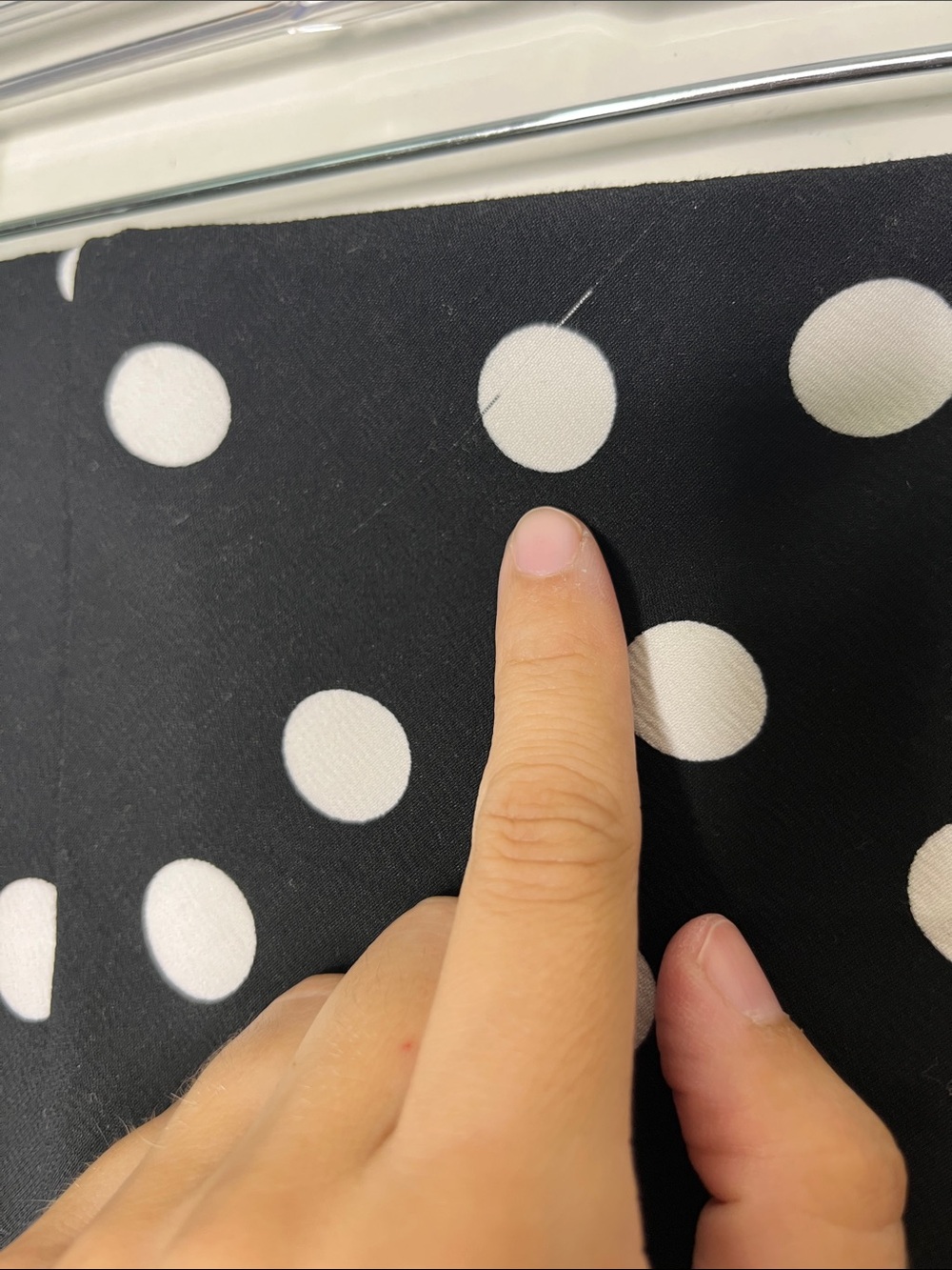 Polka Dot Slip Skirt Midi-Length Black and White Size 2 Dopamine Preppy Classic - Picture 5 of 5